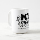 Moeder Esthetische Vlinder Moederdag Shirt Koffiemok (Voorkant links)