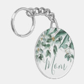 Moeder eucalyptus bladeren moderne Waterverf foto Sleutelhanger (Voorkant Links)