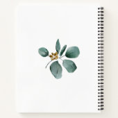Moeder Eucalyptus Foliage Moderne Waterverf Notitieboek (Achterkant)