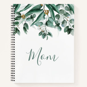 Moeder Eucalyptus Foliage Moderne Waterverf Notitieboek