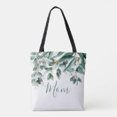 Moeder Eucalyptus Foliage Moderne Waterverf Tote Bag (Achterkant)