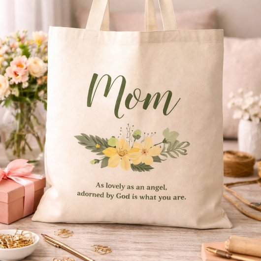 Moeder Faith Quote Zo mooi als een engel Tote Bag