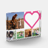 Moeder Familie Foto Roze Hart Modern (Links)