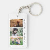 Moeder Familie Fotocollage Zonnebloem Sleutelhanger (achterkant)