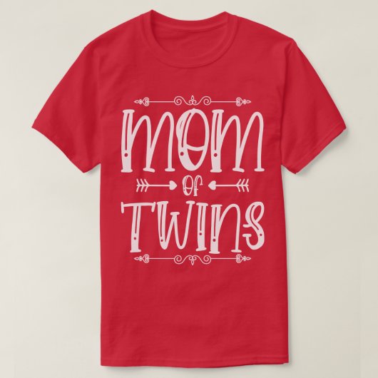 Moeder Familie Moederdag Baby Twin Parents T-shirt (Design voorkant)