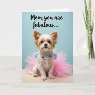 Moeder Fantastisch Hond Tulle Rok Kaart