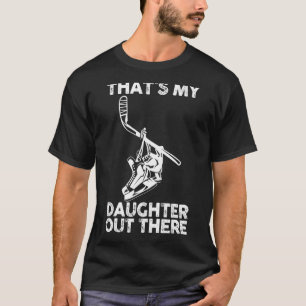Moeder Fater Daughter Pa mama Hockey T-shirt
