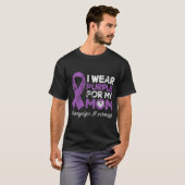Moeder Fibro Fibromyositis Ondersteuning Grunge T-shirt (Voorkant volledig)