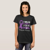 Moeder Fibro Fibromyositis Ondersteuning Grunge T-shirt (Voorkant volledig)