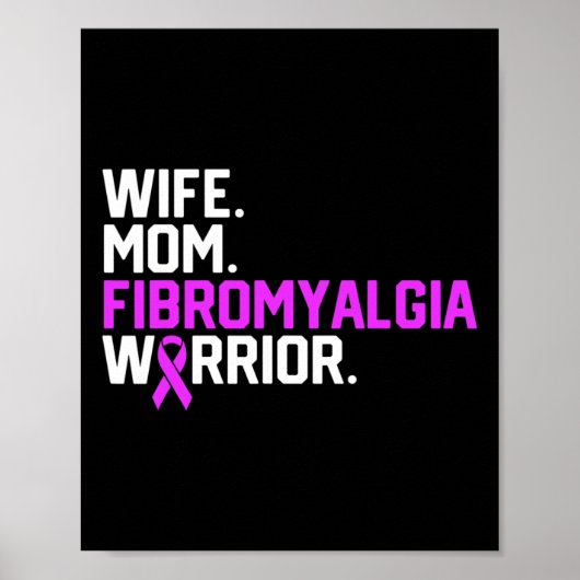 Moeder fibromyalgie Warrior Awareness Get Well Rec Poster (Voorkant)