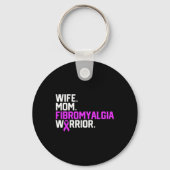 Moeder fibromyalgie Warrior Awareness Get Well Rec Sleutelhanger (Voorkant)