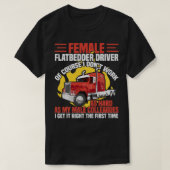 Moeder flatbed vrachtwagen chauffeur grappige vrou t-shirt (Design voorkant)