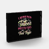 Moeder Florals F-Bomb mama met Tattoos van de gebo Fotoblokken (Links)