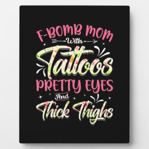 Moeder Florals F-Bomb mama met Tattoos van de gebo Fotoplaat