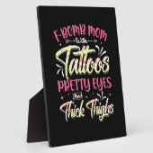 Moeder Florals F-Bomb mama met Tattoos van de gebo Fotoplaat (Zijkant)