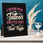 Moeder Florals F-Bomb mama met Tattoos van de gebo Fotoplaat (Zijkant)