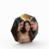 Moeder foto achthoekige acryl blok cadeau (Links)