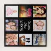 Moeder Foto collage beste moeder wereld zwart Legpuzzel (Horizontaal)