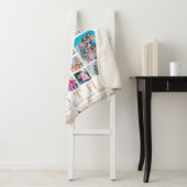 MOEDER Foto Collage Floral Blush Roze Sherpa Deken (In situ)