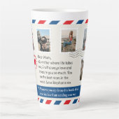 Moeder Foto Collage Letter Postal knuffel Latte Mok (Voorkant)