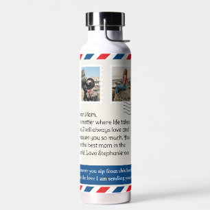 Moeder Foto Collage Letter Postal knuffel Waterfles
