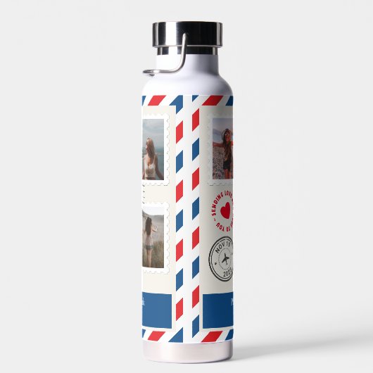 Moeder Foto Collage Letter Postal knuffel Waterfles (Rechts)