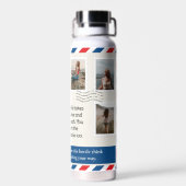 Moeder Foto Collage Letter Postal knuffel Waterfles (Achterkant)