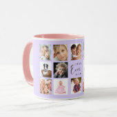 Moeder foto collage paars mok (Voorkant links)