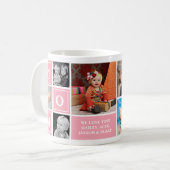 Moeder Foto Collage Roze Moederdag Koffiemok (Voorkant links)