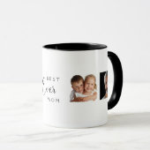 Moeder foto collage wit zwart mok (Voorkant rechts)