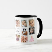Moeder foto collage witte zwarte mok (Voorkant rechts)