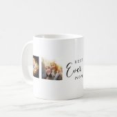 Moeder foto collage zwart koffiemok (Voorkant links)