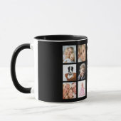 Moeder foto collage zwart wit mok (Links)