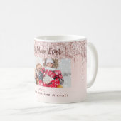 Moeder foto glitter roze koffiemok (Voorkant rechts)