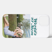 Moeder Foto groene tekst iPhone Hoesje (Achterkant (horizontaal))