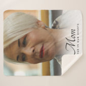 Moeder Foto Herdenking Herdenking Sherpa Deken (Voorkant (horizontaal))