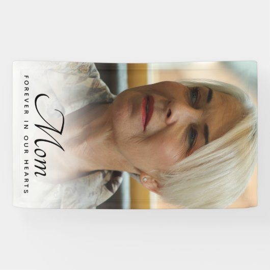 Moeder Foto Herdenking Herdenking Spandoek (Horizontaal)