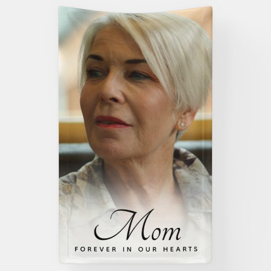 Moeder Foto Herdenking Herdenking Spandoek (Verticaal)