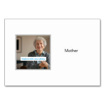 Moeder foto op gepersonaliseerde familie Flashcard