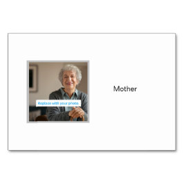 Moeder foto op gepersonaliseerde familie Flashcard Kaart