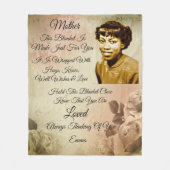 Moeder foto Personaliseer fleece deken (Voorkant)