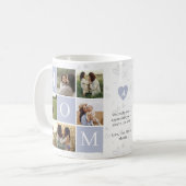 Moeder Foto Vierkant Gird Monogram & gepersonalise Koffiemok (Voorkant links)