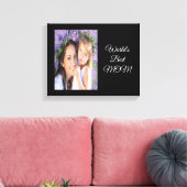 Moeder foto zwart canvas afdruk (Insitu (Woonkamer))