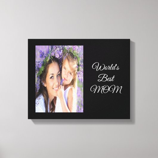 Moeder foto zwart canvas afdruk (Voorkant)