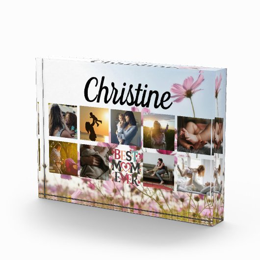 Moeder Fotocollage Elegant Keepsake Fotoblokken (Rechts)