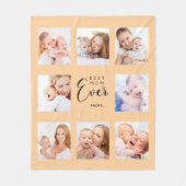 Moeder fotocollage perzik Moederdag Fleece Deken (Voorkant)