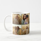 Moeder Fotocollage salie groen modern moederdag Koffiemok (Links)