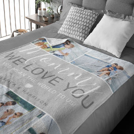 Moeder Fotocollage 'We houden van je' Fleece Deken