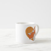 Moeder Fox en Baby Fox Love Espresso Kop (Voorkant rechts)