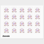 Moeder Fox Hug Baby Bunny Rabbit Vierkante Sticker (Vel)